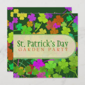St. Patrick's Day Garden Party Einladungen (Vorne/Hinten)