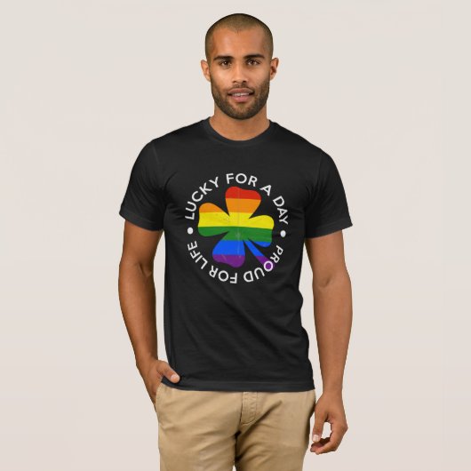 St Patrick's Day Gay Pride Rainbow LGBT Geschenk T T-Shirt (Vorne ganz)