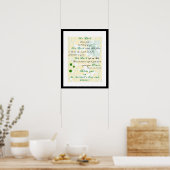St. Patrick's Day Gebet Segen Poster (Küche)