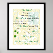 St. Patrick's Day Gebet Segen Poster (Vorne)