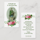 St. Patrick's Day Gebet Segen Religiöse Heilige Visitenkarte (Vorne/Hinten)