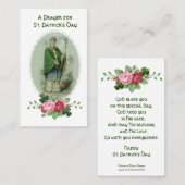 St Patricks Day Gebet Segen Religiöse Heilige Visitenkarte (Vorne/Hinten)