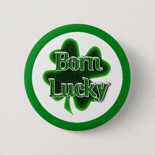St. Patrick's Day Geboren Lucky Button (Vorderseite)