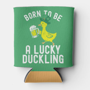 St. Patrick's Day Geboren zum Glück Duckling Funny Dosenkühler