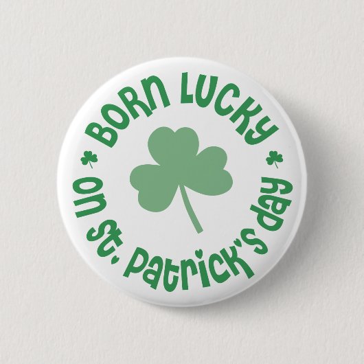 St Patricks Day Geburtstag Button (Vorderseite)