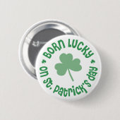 St Patricks Day Geburtstag Button (Vorne & Hinten)