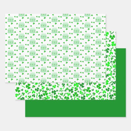 St. Patrick's Day Geburtstag Geschenkpapier Set (Set)