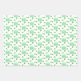St. Patrick's Day Geburtstag  Geschenkpapier Set