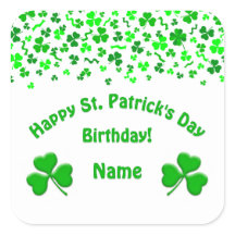 St. Patrick's Day Geburtstag Grünes Shamrocks Konf