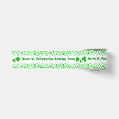 St. Patrick's Day Geburtstag Personalisierter Name Satinband (Vorderseite)