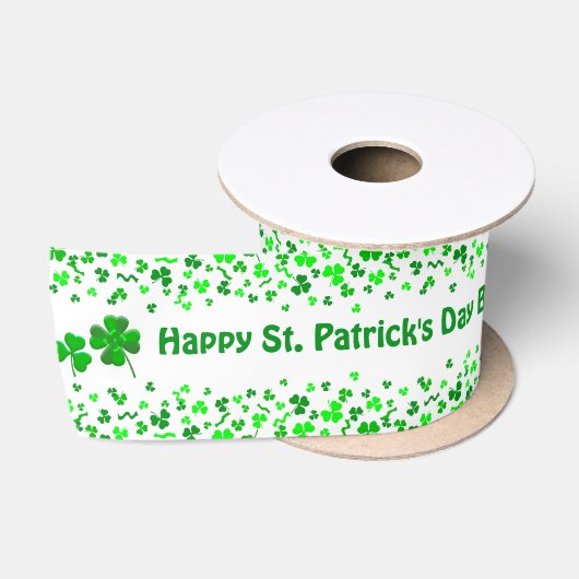 St. Patrick's Day Geburtstag Personalisierter Name Satinband (Spule)