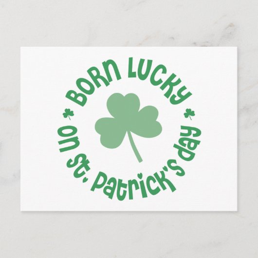 St Patricks Day Geburtstag Postkarte (Vorderseite)