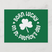 St Patricks Day Geburtstag Postkarte (Vorderseite)