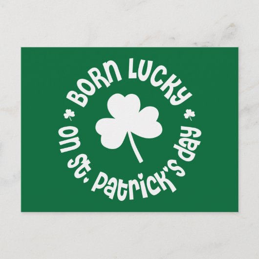 St Patricks Day Geburtstag Postkarte (Vorderseite)