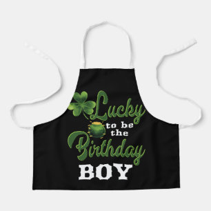 St Patricks Day Geburtstag Shirt Lucky Geburtstag Schürze