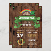 St. Patricks Day Geburtstagsparty Einladung 2. (Vorne/Hinten)