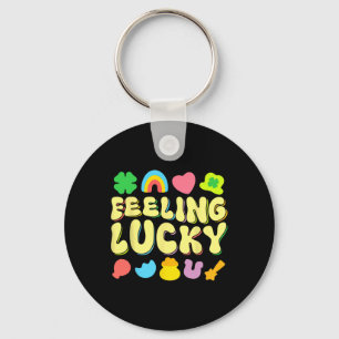 St Patricks Day Gefühl Lucky Charm Irish Kleeblatt Schlüsselanhänger