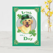 St. Patrick's Day Gelbe Labrador Karte (Gelbe Blume)
