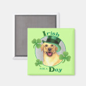 St. Patrick's Day Gelbe Labrador Magnet (Vorderseite/Rückseite)