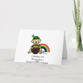 St. Patrick's Day Gelbe Labrador Rainbow Karte (Rückseite)
