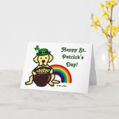 St. Patrick's Day Gelbe Labrador Rainbow Karte (Gelbe Blume)