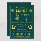 St. Patrick's Day Gender Reveal Trendy Einladung (Vorne/Hinten)