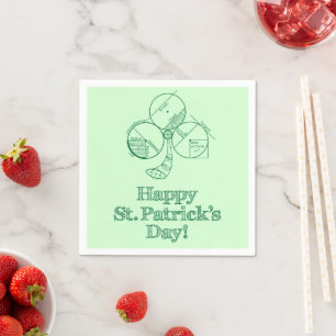 St. Patrick's Day Geometrie Servietten