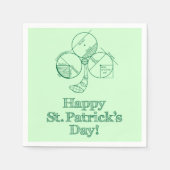 St. Patrick's Day Geometrie Servietten (Vorderseite)
