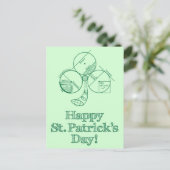 St. Patrick's Day Geometry Postkarte (Stehend Vorderseite)