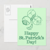 St. Patrick's Day Geometry Postkarte (Vorne/Hinten)