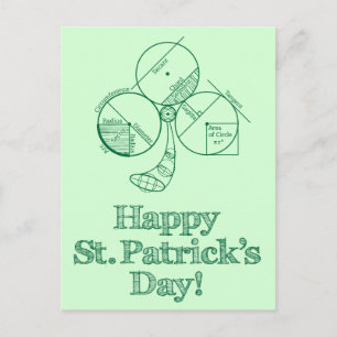 St. Patrick's Day Geometry Postkarte