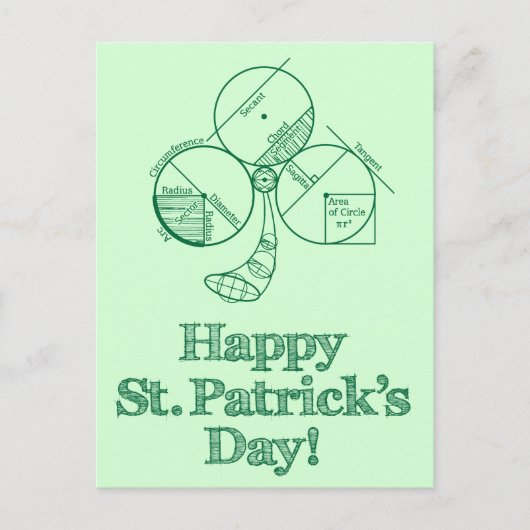 St. Patrick's Day Geometry Postkarte (Vorderseite)