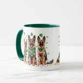 St. Patrick's Day German Shepherd Dogs Tasse (Vorderseite Links)