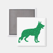St. Patrick's Day German Shepherd Magnet (Vorderseite/Rückseite)