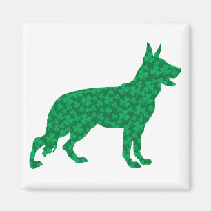 St. Patrick's Day German Shepherd Magnet
