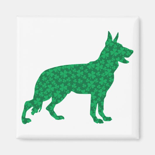 St. Patrick's Day German Shepherd Magnet (Vorne)