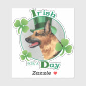 St. Patrick's Day German Shepherd Vinyl Sticker (Blatt)