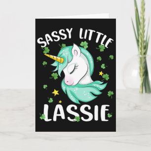 St Patricks Day-Geschenk Lustiges Gesicht Einhorn Karte