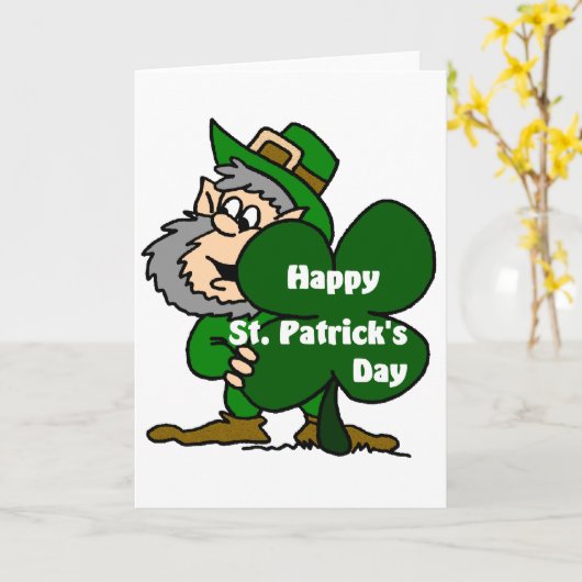St. Patrick's Day Geschenke Karte (Gelbe Blume)
