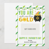 St. Patrick's Day Geschenkkarte für Lehrer Einladung (Vorne/Hinten)