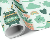 St Patrick's Day Geschenkpapier (Rolleneckpunkt)