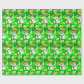 St. Patrick's Day Geschenkpapier Bier Katze (Flach)
