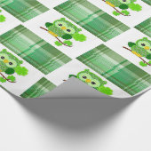 St. Patrick's Day Geschenkpapier Eule (Ecke)