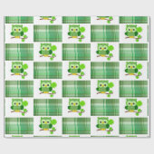 St. Patrick's Day Geschenkpapier Eule (Flach)
