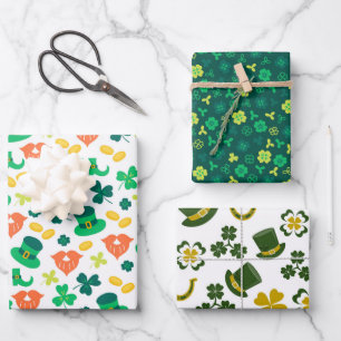 St. Patricks Day Geschenkpapierbögen Geschenkpapier Set