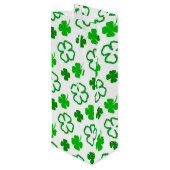 St Patrick's Day Geschenktasche für das grüne und Geschenktüte Für Weinflaschen (Rückseite Schrägansicht)