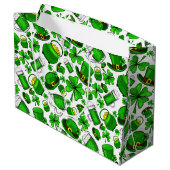St. Patrick's Day Geschenktasche Große Geschenktüte (Rückseite Schrägansicht)