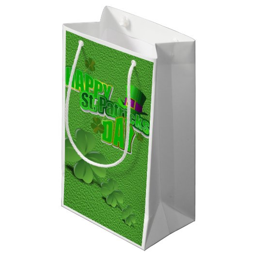St. Patrick's Day Geschenktasche Kleine Geschenktüte (Vorderseite Schrägansicht)