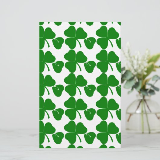 St Patrick's Day - Get Lucky 3 + 1 leaves = 4 Briefpapier (Stehend Vorderseite)