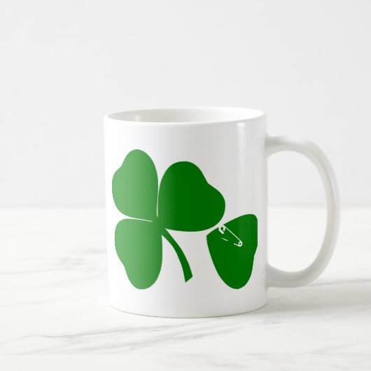 St Patrick's Day - Get Lucky 3 + 1 leaves = 4 Kaffeetasse (Rechts)